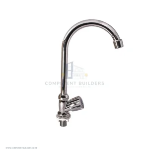 Long Neck Pillar Kitchen Tap – Chrome Plated
