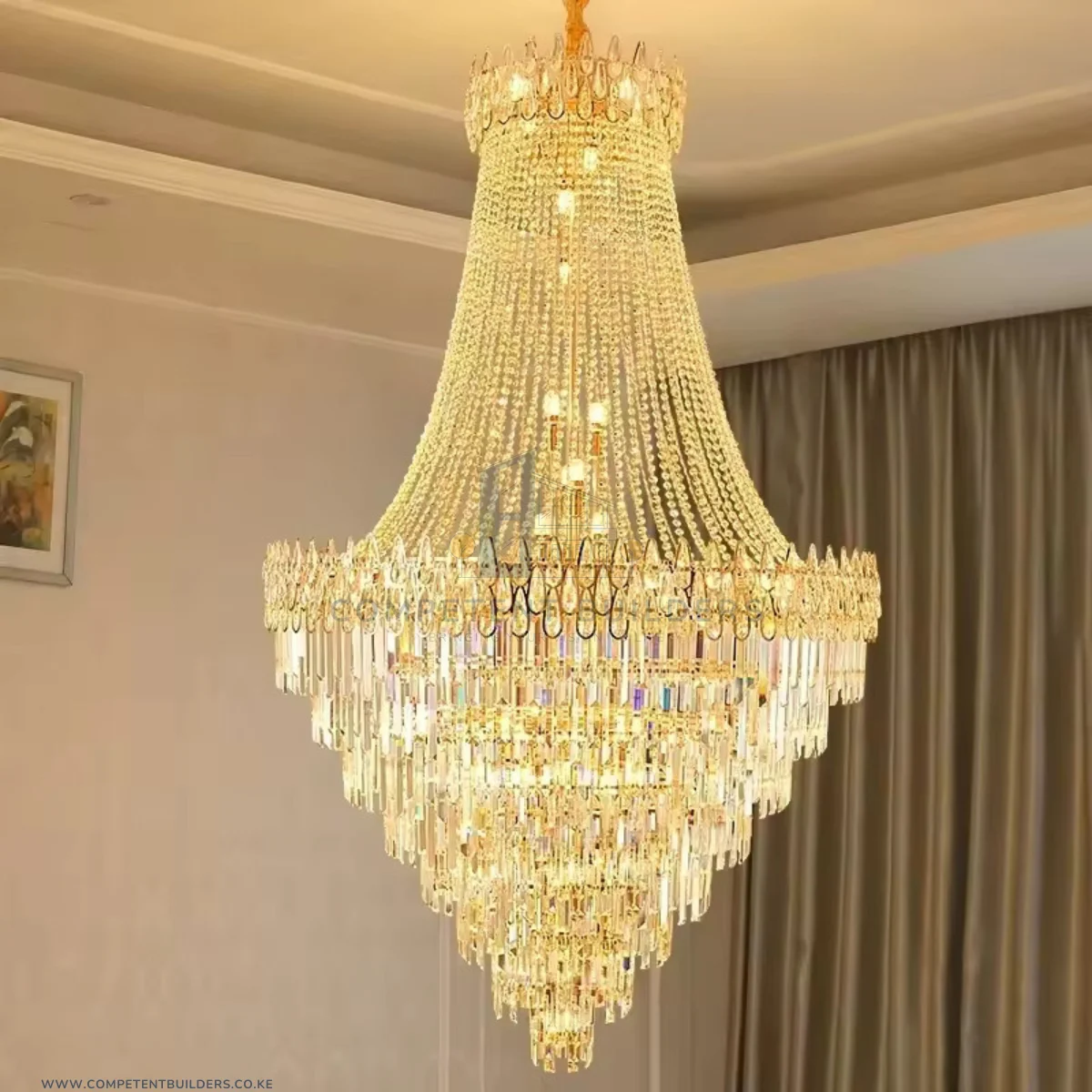 Luxury Modern Crystal Chandelier For Staircase Large Loft Light - Image 2