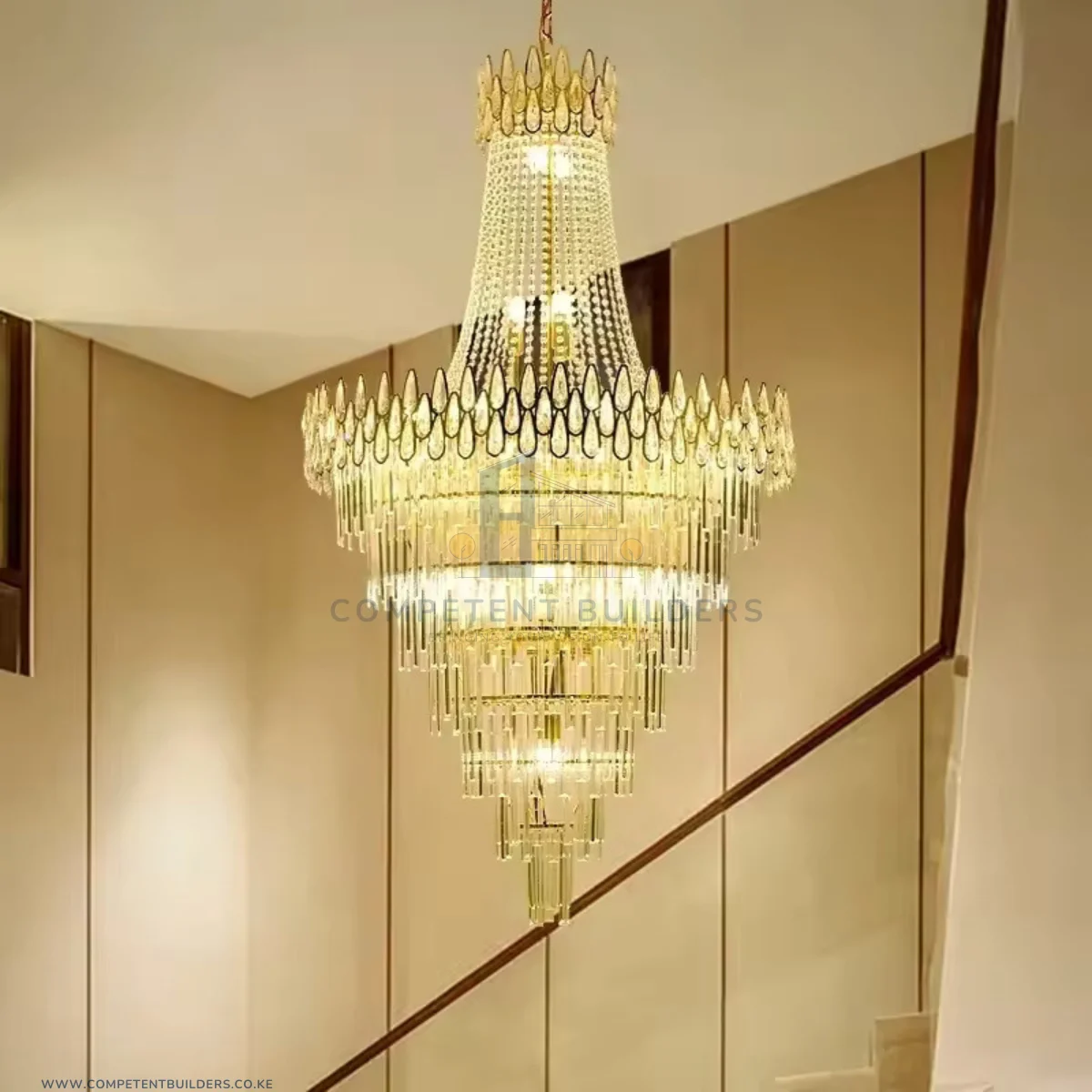 Luxury Modern Crystal Chandelier For Staircase Large Loft Light - Image 3