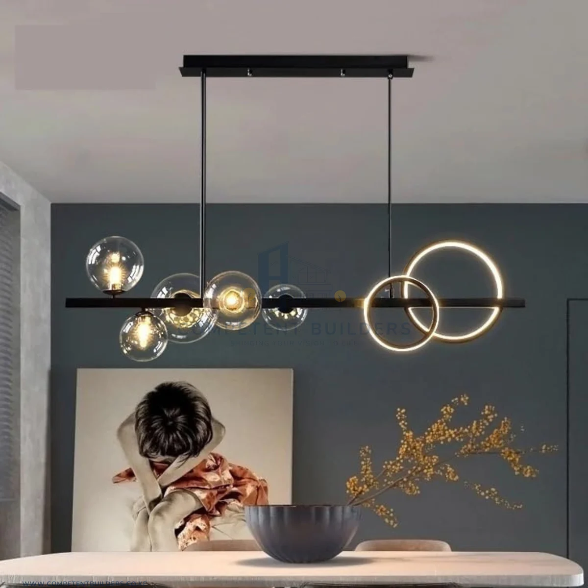 Magic Bean Glass Bubble Chandelier Ceiling Light - Image 2