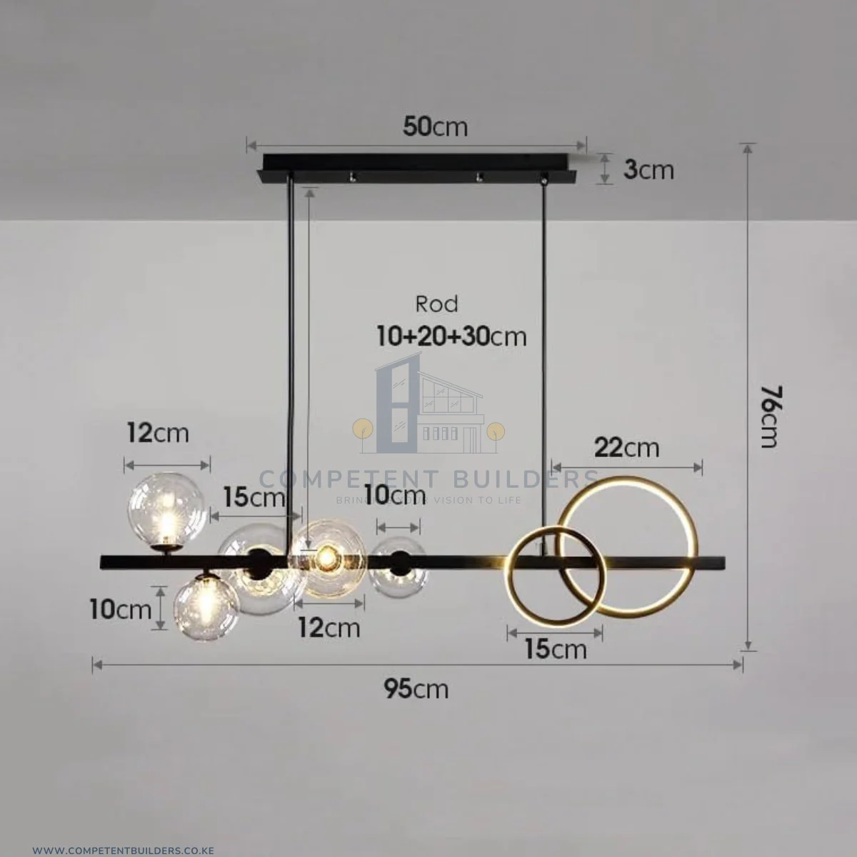 Magic Bean Glass Bubble Chandelier Ceiling Light - Image 4
