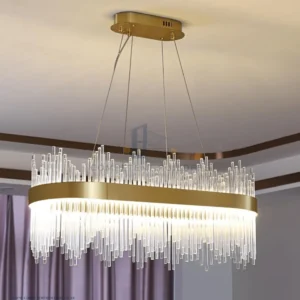 Modern Crystal Glass Tube Chandelier