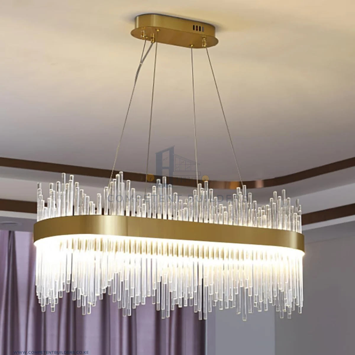 Modern Crystal Glass Tube Chandelier
