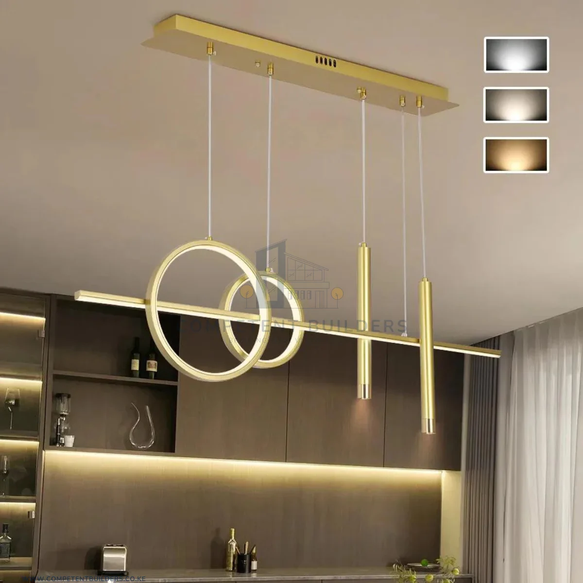 Modern Dining Table Pendant Lamp Chandelier - Gold