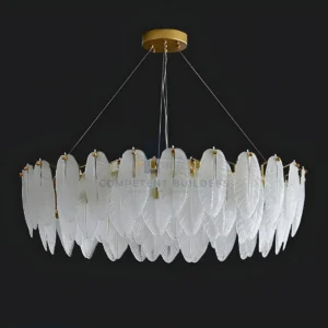 Modern Feather Design Chandelier Ceiling Light