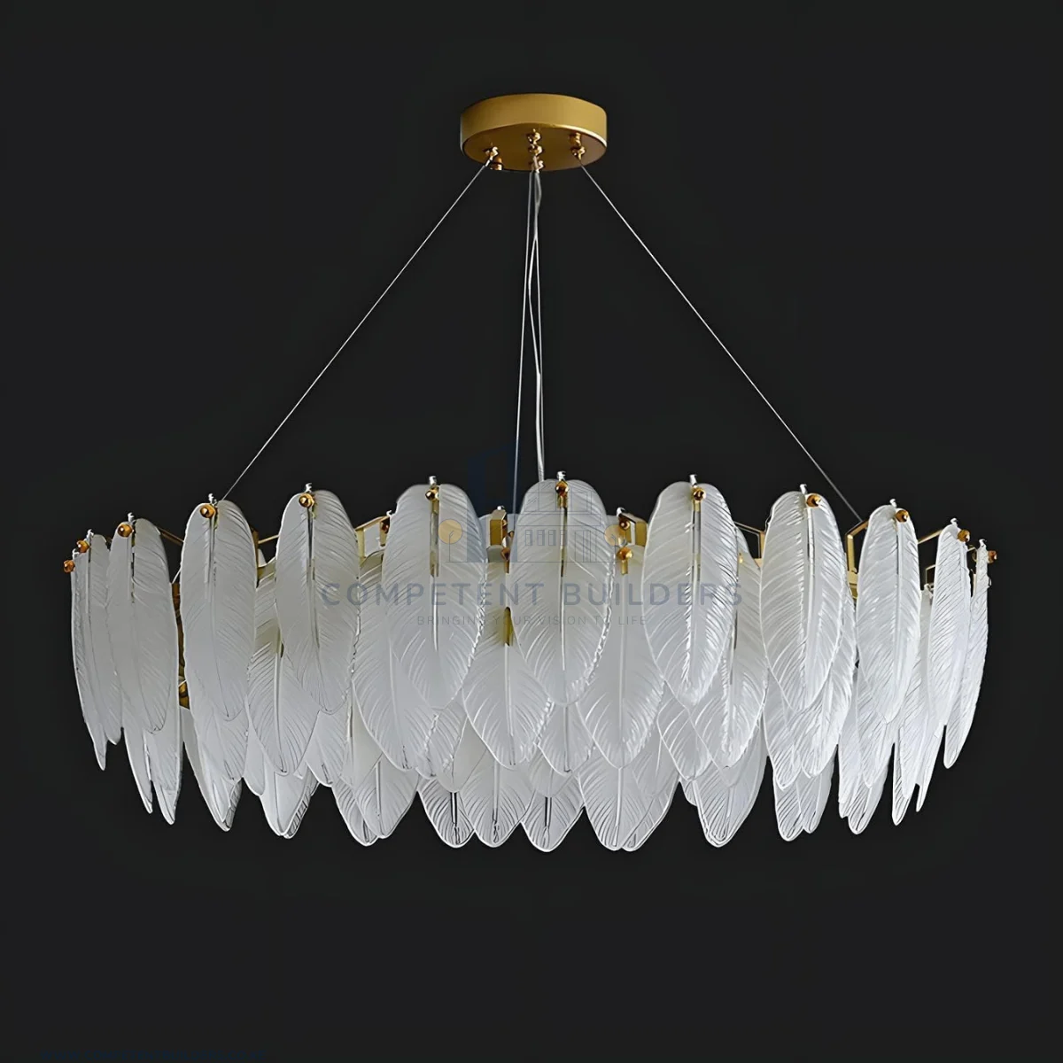 Modern Feather Design Chandelier Ceiling Light