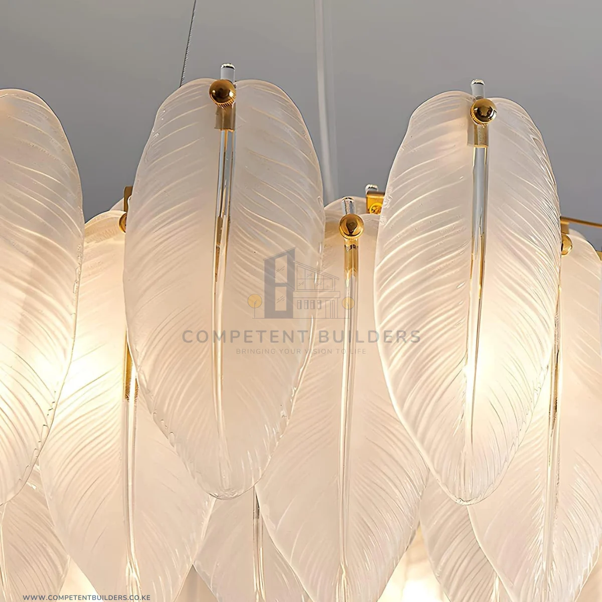 Modern Feather Design Chandelier Ceiling Light - Image 5