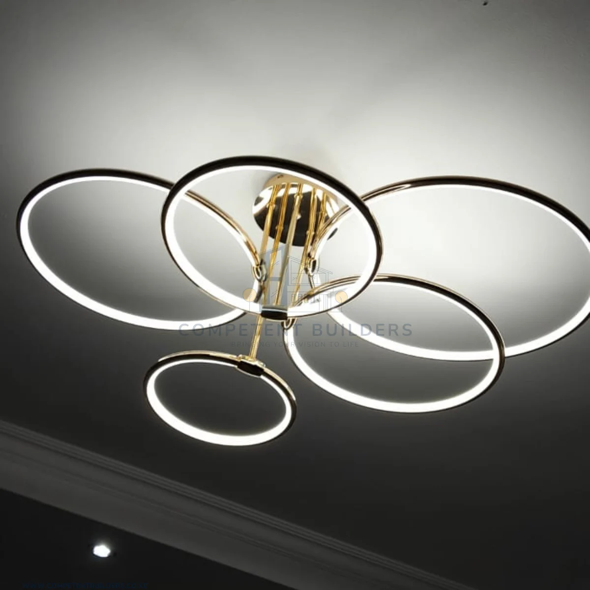 Modern LED 5 Ring Ceiling Chandelier