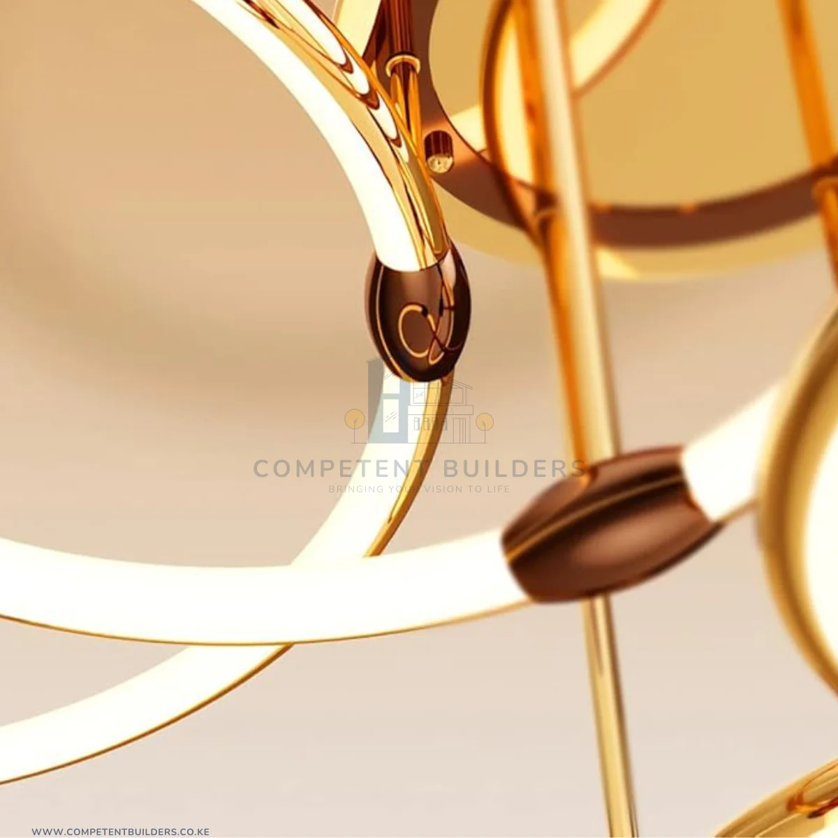 Modern LED 5 Ring Ceiling Chandelier - Image 8