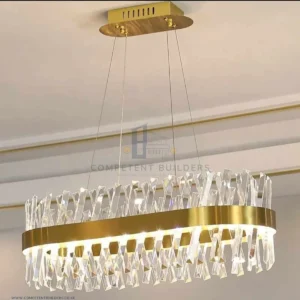 Oval Crystal Chandelier Ceiling Light