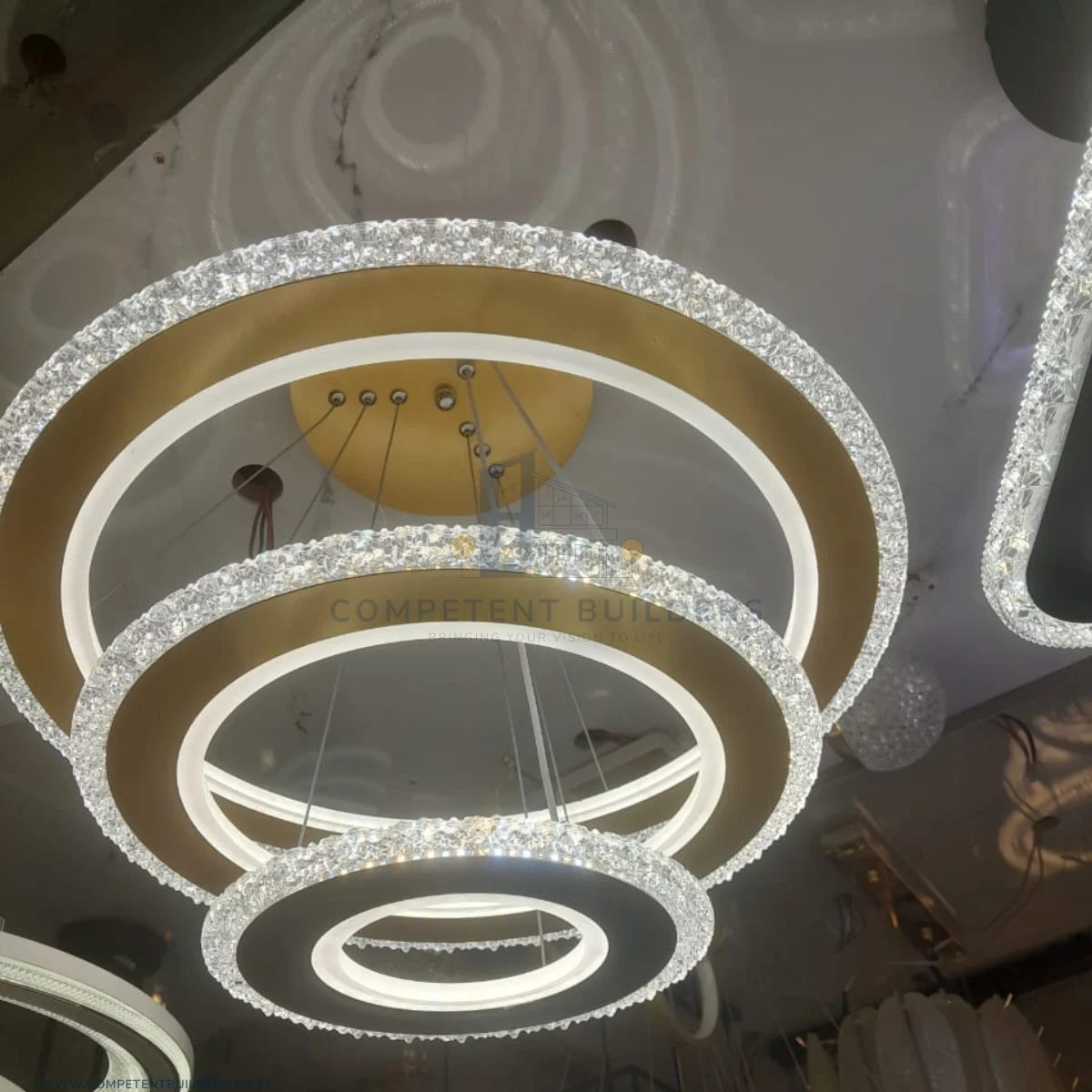 Ring Crystal Chandelier Ceiling Light - Image 3