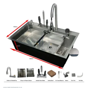 Smart Kitchen Sink Honey Comb Design – Satin