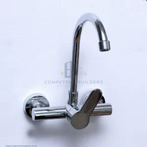 Stainless Steel Wall Kitchen Mixer Tap – Mirror Finish
