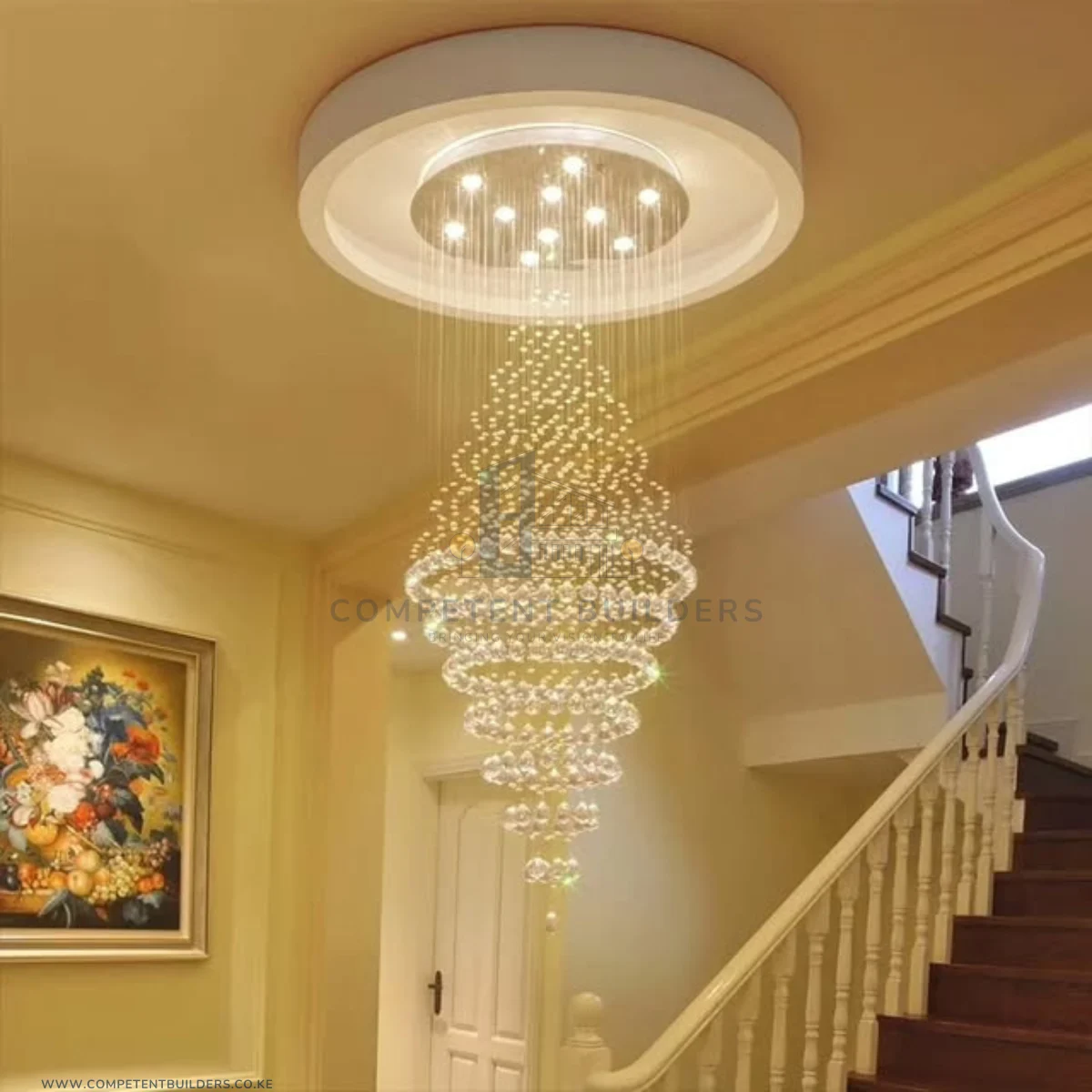Stairwell Crystal Chandelier