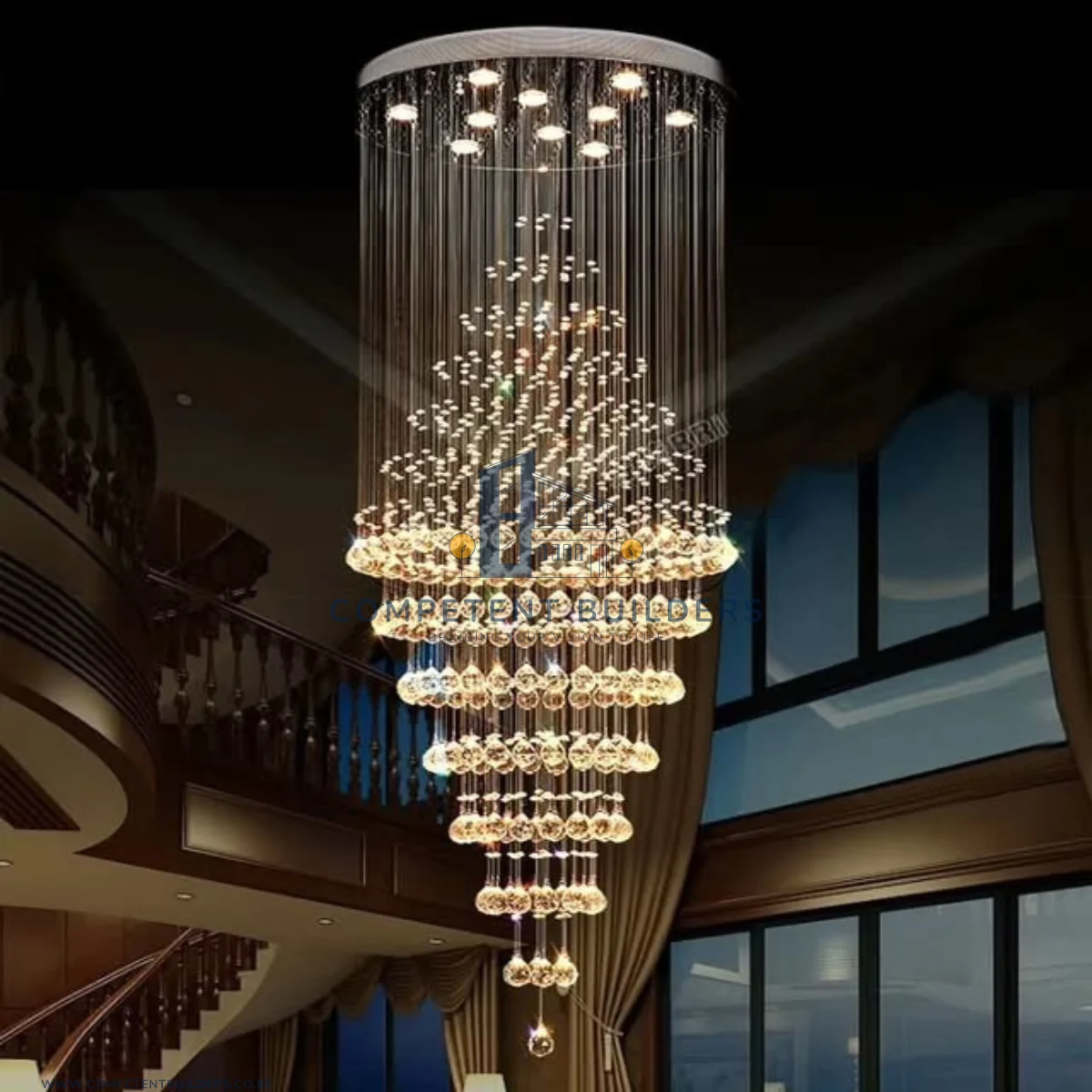 Stairwell Crystal Chandelier - Image 2