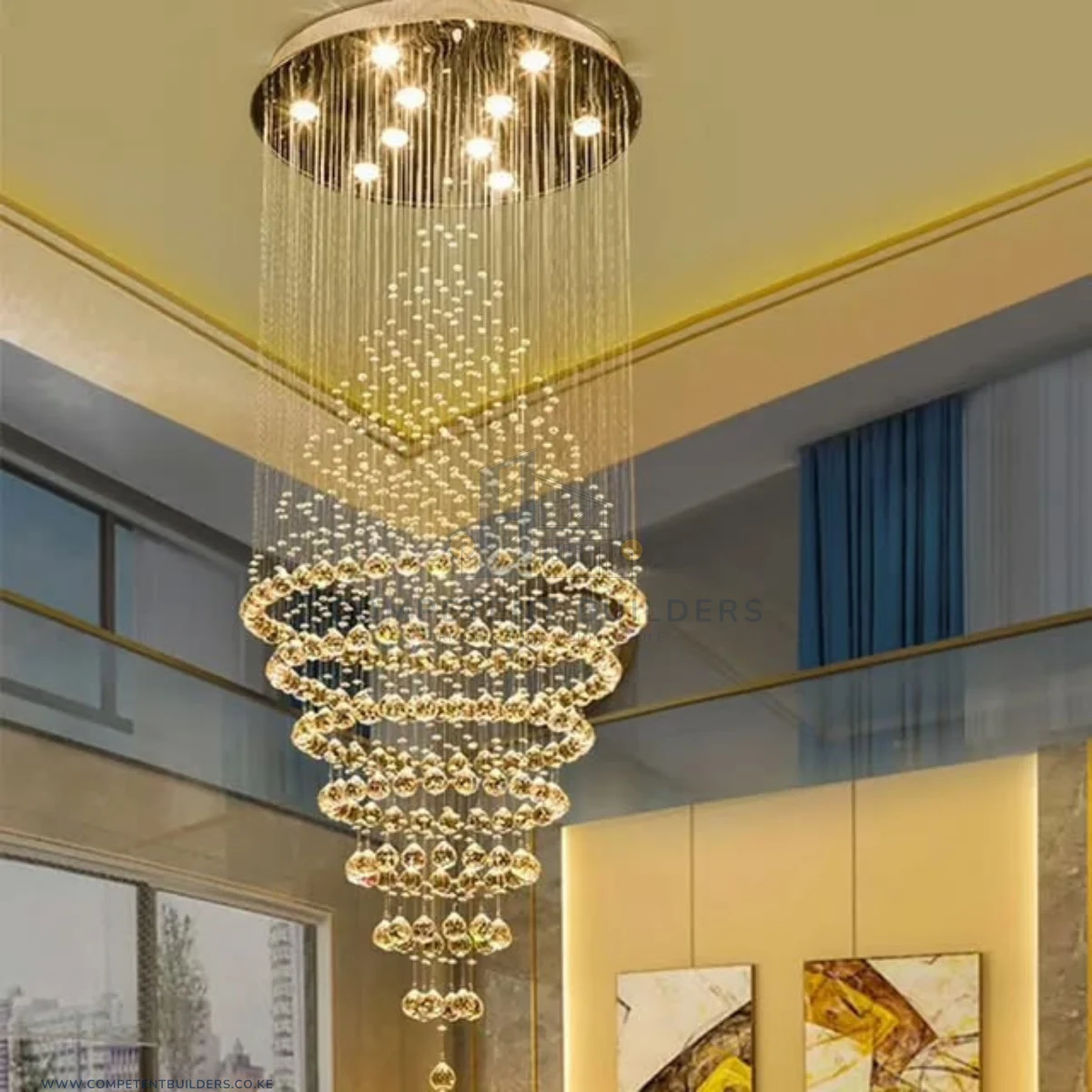 Stairwell Crystal Chandelier - Image 3