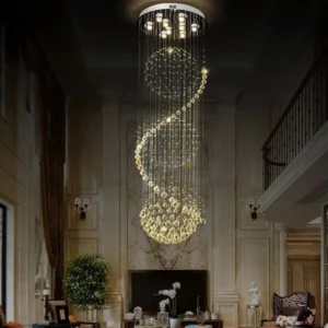 Stairwell Raindrop Crystal Chandelier