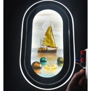 Vintage Ship Mural LED Wall Sconce Light - Tri Color